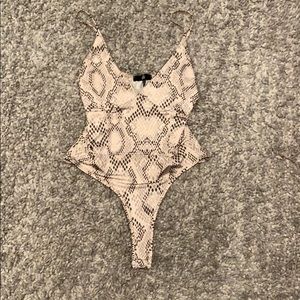 Snakeskin bodysuit from Missguided